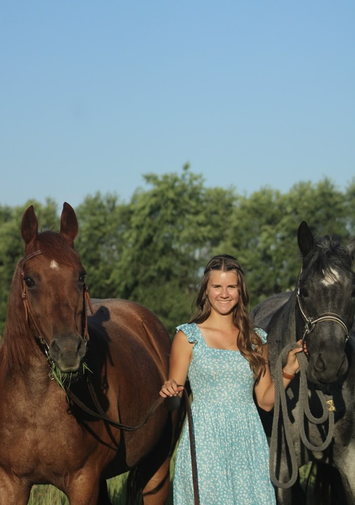 Juliet Haila with a horse